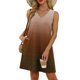 thumbnail image 4 of Vestido Corto para Mujeres Verano sin Mangas Cuello en V, Impresión de Moda con Bolsillos, Poliéster de Algodón Casual, 4 of 9