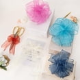 thumbnail image 4 of Cinta decorativa Ribbli de organza, con alambre, color azul marino, 6,5 cm x 18 m, 4 of 4