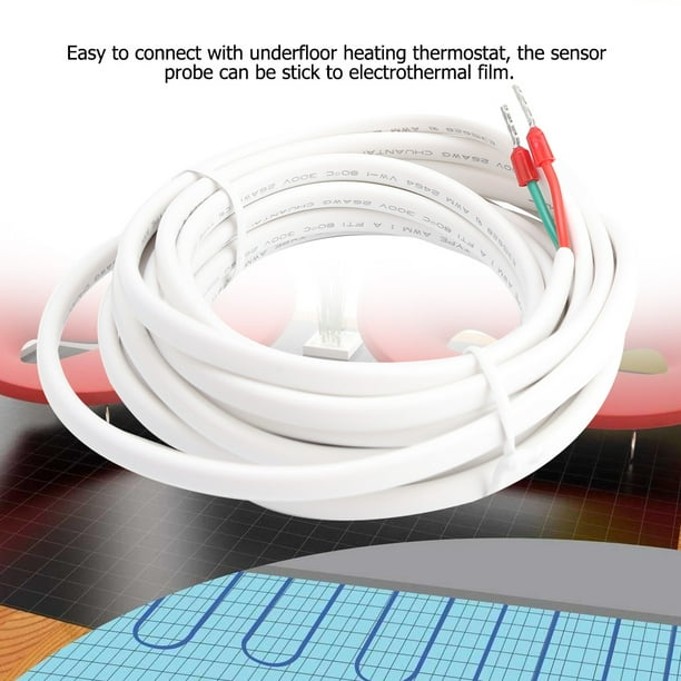 3 Metros por suelo Radiante, Sensor de Temperatura del Sueeel Accesorio, Sonda, Termostato de Calefacción, Cable, Controlador de Suelo