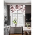 thumbnail image 3 of Leaves Swag Valances for Windows, Small Curtains Drapes, Pink Brown Summer Botanical Kitchen Window Curtains Over Sink Rod Pocket Window Treatment Valance for Bedroom/Bathroom 56"x36", 3 of 5