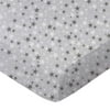 SheetWorld Fitted 100% Cotton Percale Play Yard Sheet Fits BabyBjorn Travel Crib Light 24 x 42, Gray Stars