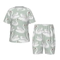 thumbnail image 1 of Fotbe White Birds Pijama Estampada de 2 Piezas para Niños – Ropa de Dormir de Manga Corta Cómoda para Niños y Niñas, Camiseta y Shorts de Algodón-Small, 1 of 6
