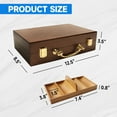 thumbnail image 3 of GSE Games & Sports Expert Poker Chip Case, Casino Chip Holder with 3 Poker Chip Trays for Any Thickness chips, Holds 300 Chips (Walnut), 3 of 7