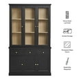 thumbnail image 3 of Modway Amara 79 Inch Large Storage Display Cabinet in Black Oak, 3 of 10