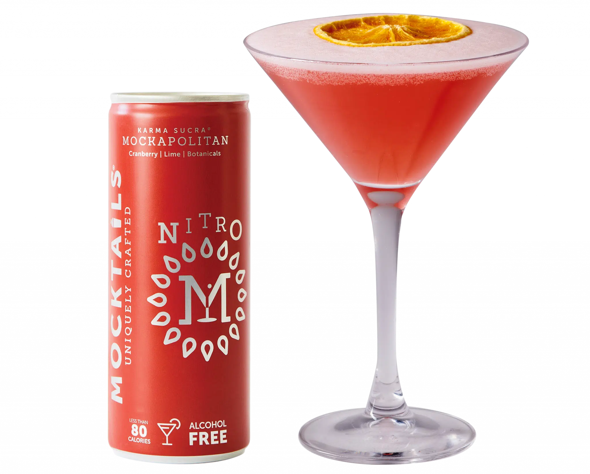 Mocktails Nitro-Charged Non Alcoholic Cosmopolitan, 6.8 oz, 12 Pack