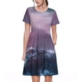 thumbnail image 1 of Easygdp lighthouse Waves Torrential Rain para Vestido Transpirable de Mujer, Vestido Suelto de Manga Corta con Pliegues y Bolsillos para el Verano, 1 of 6