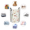 thumbnail image 6 of Daiia Wildflower Watercolor Round Laundry Basket with Handles Thickened Waterproof Circular hamper,Dirty Clothes Storage Basket for Bedroom,Bathroom,College Dorm-Small, 6 of 8