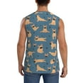 thumbnail image 4 of JUNZAN French Bulldog Yoga Men's Sleeveless T Shirts,Sleeveless Muscle Shirts,Sizes S-3XL, 4 of 8