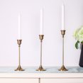 thumbnail image 2 of Candelabro de latón para velas cónicas Candelabros decorativos Vintage, 2 of 8
