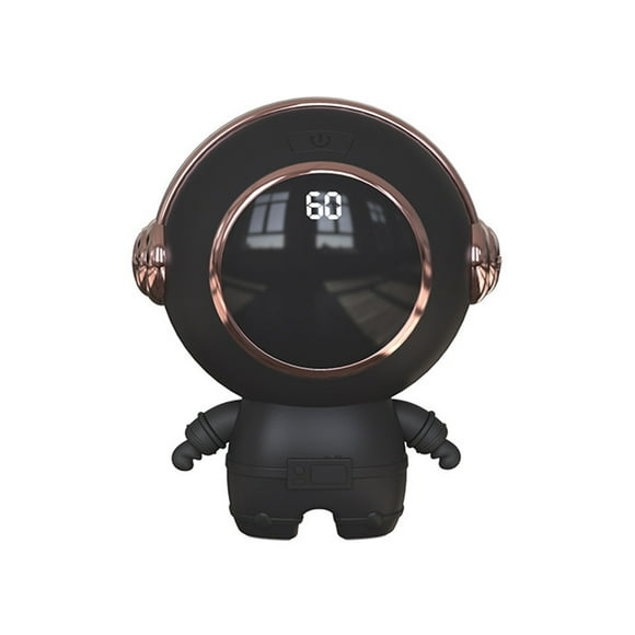 Wosthever Calentador de manos Pantalla digital Astronauta Calentador Mini portátil Dibujos animados Recargable Colgante Astronauta Bolsillo Suministros térmicos