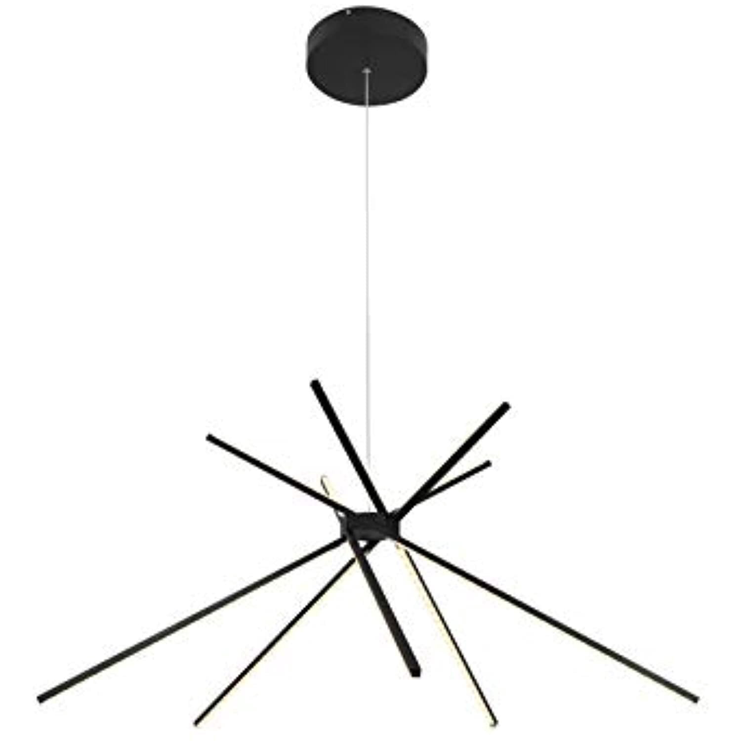 Modern Ceiling Light - Black Stick Fixture, Dimmable Indoor Lighting, Sleek Design