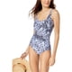 thumbnail image 2 of Traje de baño de una pieza Calvin Klein Starburst para mujer Azul 14, 2 of 2