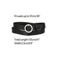 thumbnail image 3 of INSPIRE CHIC Women's Belts O Ring Metal Buckle Plus Size Thin Nonporous Waist Belt Black, 3 of 4