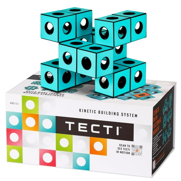 Juego de construcción TECTI Kinetic Building System Cubes con movimientos sísmicos