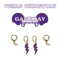 thumbnail image 2 of Horned Frogs Classic Gameday Stack white mini enamel bolts and purple baby stars, 2 of 2
