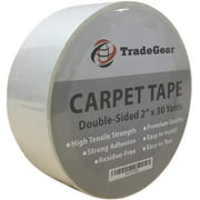 TradeGear Double Sided Carpet Tape - 2â€ x 30 Yards High Tensile Strength Rug Tape, Strong Adhesion, Durable, Residue Free, Easy to Install & Peel Off