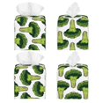 thumbnail image 2 of Kdxio Cute Broccoli Print Tissue Box Cover,Square Decorative PU Leather Facial Paper Case Organizer Holder Dispenser for Bathroom,Night Stands,Desk,Car 5.2''X5.2''X5.2'', 2 of 8