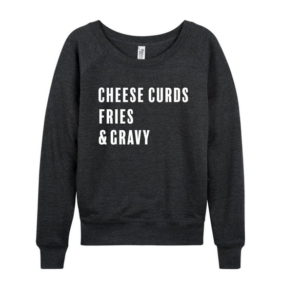 Instant Message - Poutine List - Women's Lightweight French Terry Long Sleeve Shirt