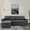 Dark Gray, variant on Laura Reversible Sleeper Sectional Sofa Storage Chaise, Dark Gray,Air Leather-Color:Dark Gray,Fabric:Air Leather