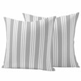 thumbnail image 6 of Striped Grey Outdoor Pillow Covers 26x26 Inch Throw Pillow Covers Set of 2 Waterproof Decorative Pillow Cases Farmhouse Line Stripes Classic Cushion Covers for Patio Furniture Garden Couch Sofa, 6 of 8