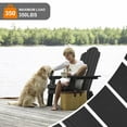 thumbnail image 3 of WINSOON All Weather HIPS Outdoor Folding Adirondack Chair Outdoor Garden Patio Chair-Black, 3 of 5