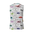 thumbnail image 6 of Lsque Hello Print Men's Cotton Blend Sleeveless Muscle Shirts (S-3XL)- Moisture Wicking, Odor Protection, UPF 30+,Small, 6 of 8