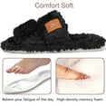 thumbnail image 3 of Northblanc Womens Fuzzy Open-toe Slippers Soft Comfy Memory Foam Indoor House Shoes, 3 of 9