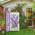thumbnail image 5 of Dyrenson Welcome Spring Summer Beach Hydrangea Flower Decorative Garden Flag, Coastal Floral Basket Starfish Conch Yard Outside Home Decoration, Nautical Burlap Outdoor Small Decor Double Sided 12x18, 5 of 6