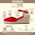 thumbnail image 3 of Cushionaire Elche Closed Toe Wedge Sandals for Women, Platform Espadrilles Heels With Adjustable Buckle, 3 of 21