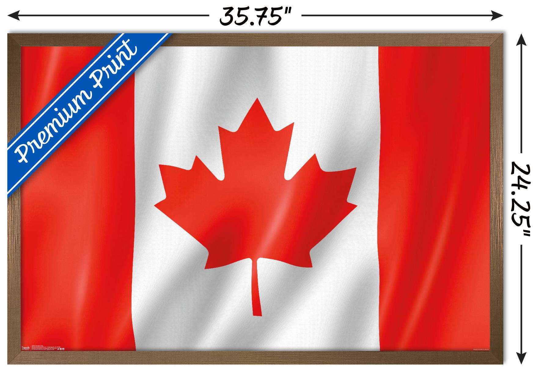 Canada - Flag Wall Poster, 22.375" x 34" Framed