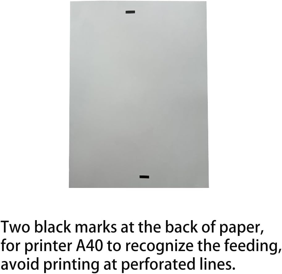 200 pages, thermal printer paper 8.5x11, letter, folded, continuous, perforated, 3 proofing, BPS free BPA free. For General, Peripage, Munbyn, Jadens, Hprt, Phomemo…(lasting 10-15 years)