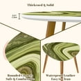 thumbnail image 6 of Triangle Nesting Coffee Table Set of 2 Abstract fluid art light green olive colors Liquid marble Acrylic End Table Modern Minimalist Side Table Set for Living Room Bedroom, 6 of 8
