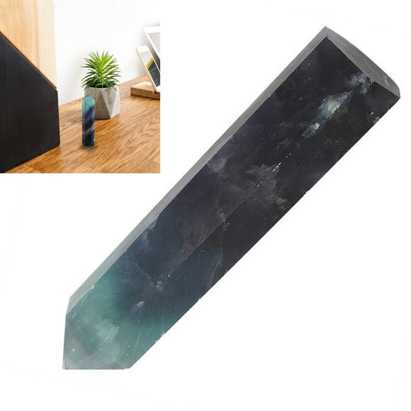 VIFERR Hexagonal Natural Fluorite Natural Fluorite Quartz Crystal Hexagonal Wand for Decoration Ornament(60mm-65mm)