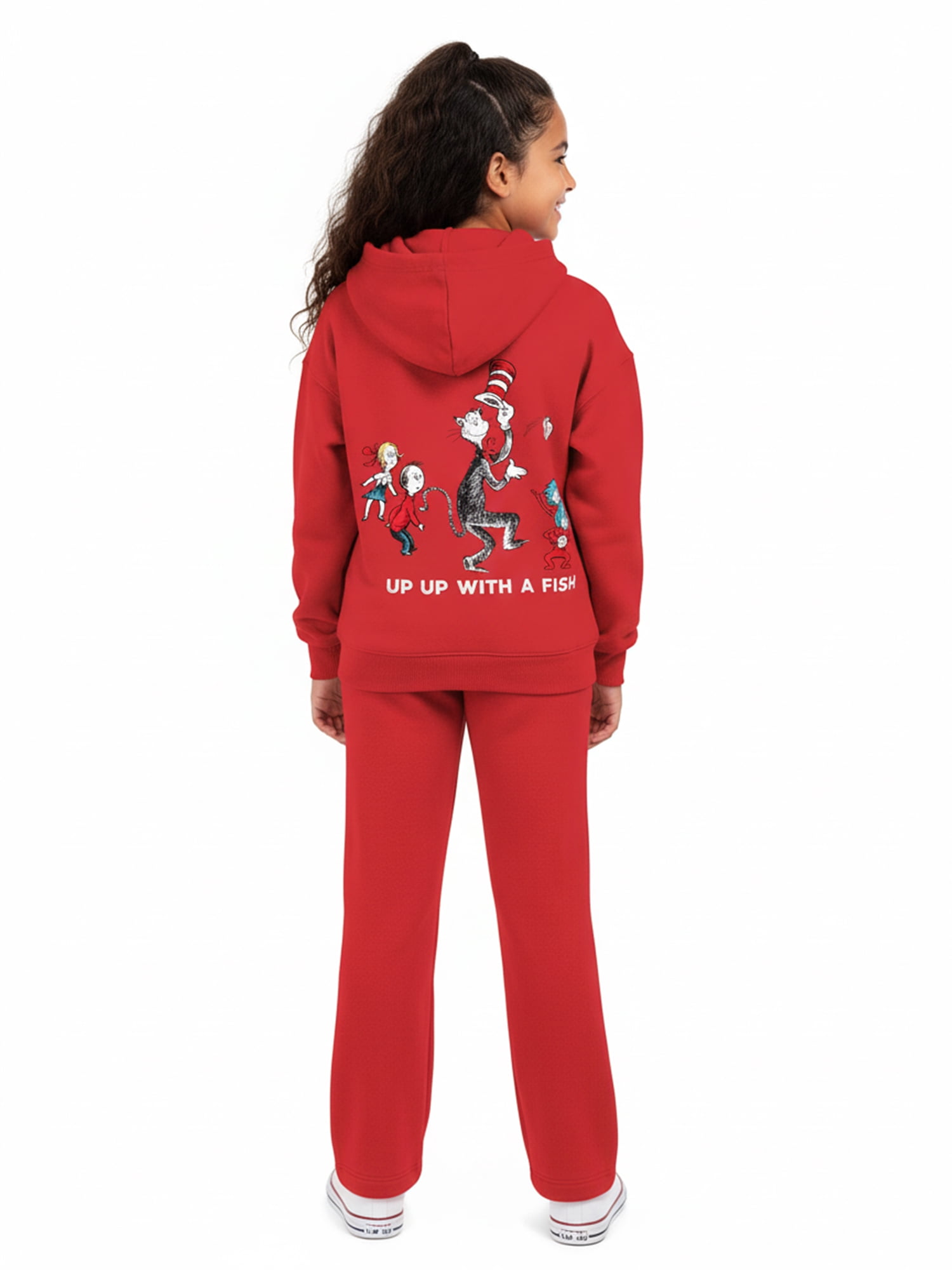 Dr. Seuss Girls and Big Girls Cat in the Hat Graphic Hoodie, Sizes 4-16