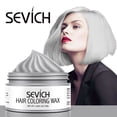 thumbnail image 4 of Sevich - Cera de color temporal para el cabello para hombres, pasta moldeadora de un solo uso, gel para teñir el cabello y peinarlo, color gris plateado, 120 g, 4 of 5