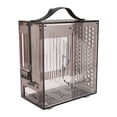 thumbnail image 1 of Mini Portable ITX Computer Case, Full Transparent DIY Desktop Case 2.5 Inch SSDs Compact Mini ITX Case with Handle, 1 Cooling Fan for 170x170mm Motherboard, 1 of 7