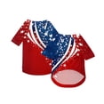 thumbnail image 2 of American Flag Dog T-Shirt, Breathable Lightweight Pet Tee, Patriotic Dog Clothes for Small Medium Dogs, 4th of July Dog Outfit (Red,5XL), 2 of 8