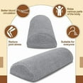 thumbnail image 2 of Recliner Leg Rest Cushion Sofa Footrest Pillow With Cover Half Moon Bolster Pillow Anti-Fatigue Footrest Support Pillow For Sleeping On Back Alleviating Pain-Brown, 2 of 9