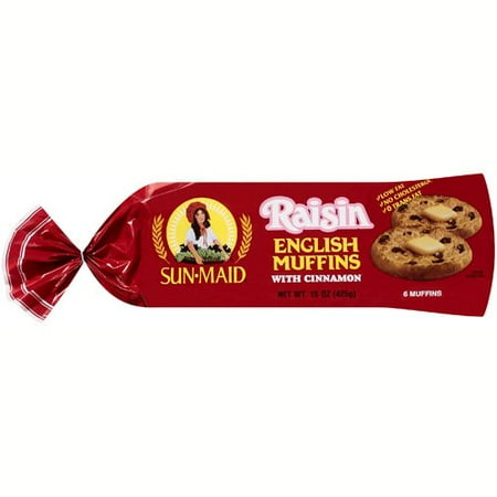 Sun-Maid Raisin English Muffins With Cinnamon, 15 oz