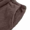 thumbnail image 6 of Women's Pajamas Pants Flannel Elastic High Waisted Solid Color Casual Loose Fit Homewear Pant with Pockets (L, Coffee), 6 of 6