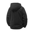 thumbnail image 6 of TtopsQueen Women Oversized Cargo Hooded Jacket, Multi Zipper & Flap Pocket Windproof Coat with Drawstring Hem, Elastic Cuffs Streetwear Casual Outer Layer Black,XL, 6 of 9
