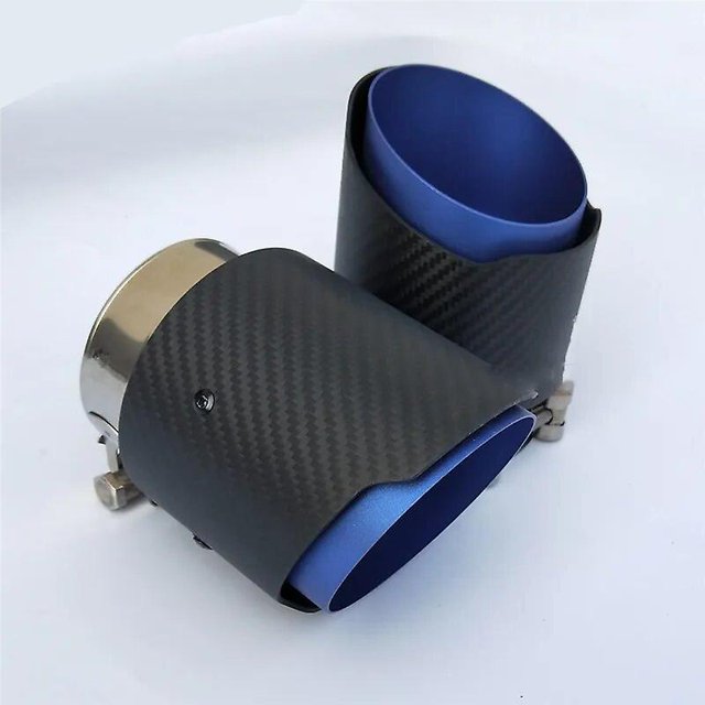 Carbon fiber rear exhaust pipe 80mm inlet 101mm outlet staight-sided matte exhaust tip fit for Mazda CX5 CX4~15863