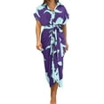thumbnail image 1 of Kcodviy Robe Élégante à Imprimé Floral Mignonne pour Femmes Hiver Taille Haute Col Montant Courte Sans Manches Robe Maxi Robe Chemise à Manches, 1 of 8