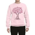 thumbnail image 2 of Wild Bobby Breast Cancer Awareness Pink Tree Words of Encouragement Breast Cancer Awareness Unisex Crewneck Sweatshirt, Light Pink, Small, 2 of 6