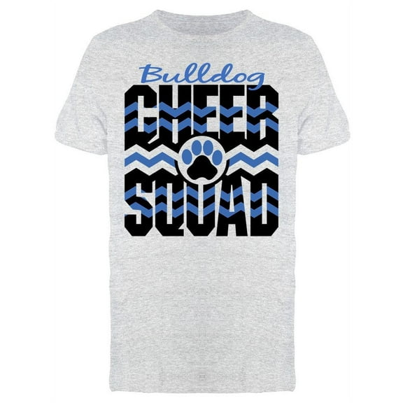 Bulldog Cheer Squad Paw Print T-Shirt Men -Image by Shutterstock, Male Medium