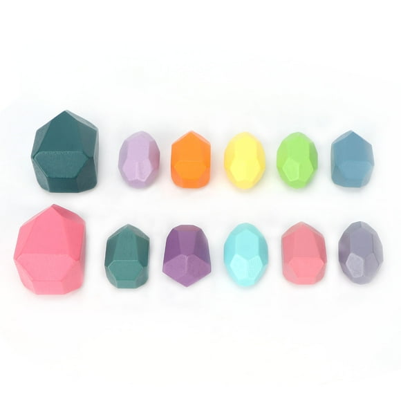 Wooden Stone Balancing Blocks, Wooden Rock Balancing Blocks Hands On Skills Imagination Cultivation Parent Child Interaction for Home