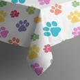 thumbnail image 5 of Pets Paws Print Colorful Square Tablecloth,Waterproof Square Table Cover,Wipeable Spillproof Washable Table Cover for Home Kitchen Party Decor 60"x60"(152x152cm), 5 of 6