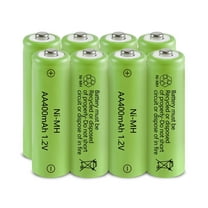 JINTION Solar Rechargeable Ni-MH AA Batteries 400mAh Battery 8 Pack