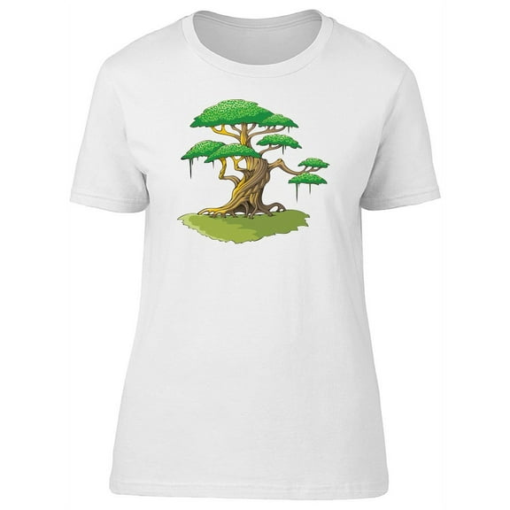 Crooked Tree Cartoon T-Shirt Women -Image by Shutterstock, Female x-Large