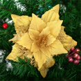 thumbnail image 4 of 5Pcs Artificial Christmas Flower Multi-layer Leaves No Odor Plastic Beautiful Garlands Simulation Flower for Office, 4 of 9